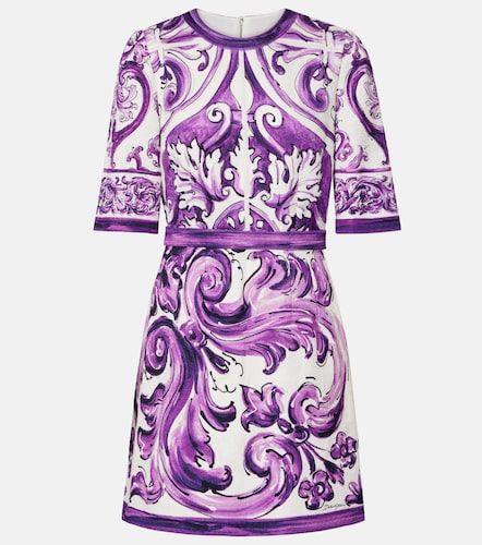 Miniabito Majolica in misto cotone - Dolce&Gabbana - Modalova