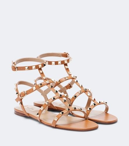Rockstud leather sandals - Valentino Garavani - Modalova