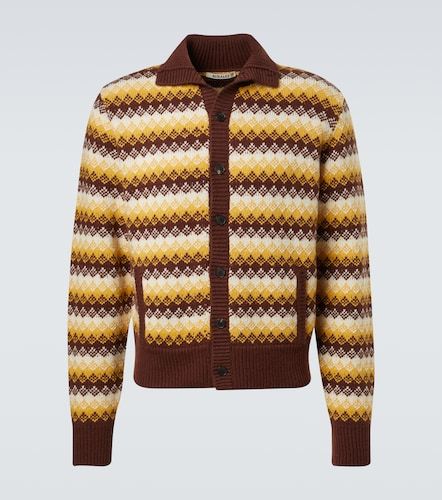 Cárdigan de cachemir y lana en jacquard - Auralee - Modalova