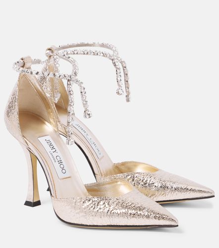 Pumps Stevie 100 in similpelle con cristalli - Jimmy Choo - Modalova