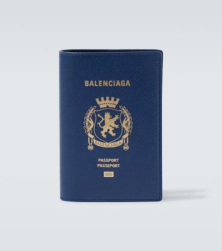 Printed leather passport holder - Balenciaga - Modalova