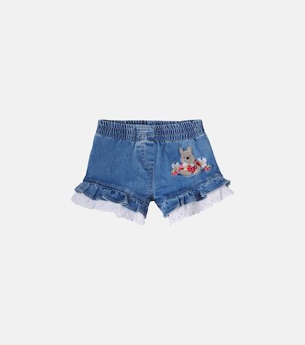 Bebé - x Disney® shorts de denim bordados - Monnalisa - Modalova