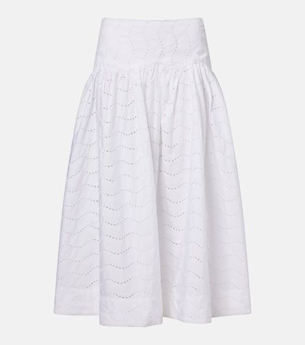 Falda midi de algodón con bordado inglés - Polo Ralph Lauren - Modalova
