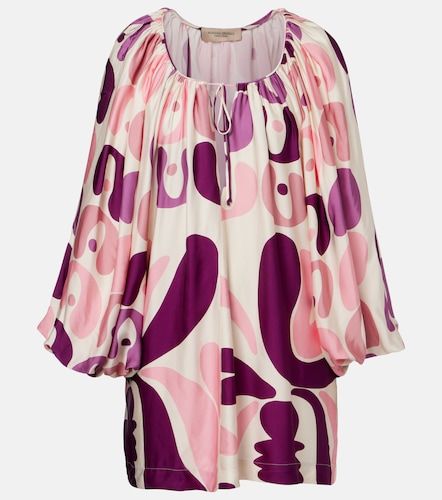 Printed satin minidress - Adriana Degreas - Modalova