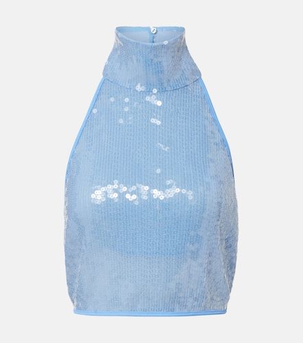 Oseree Sequined halterneck crop top - Oseree - Modalova
