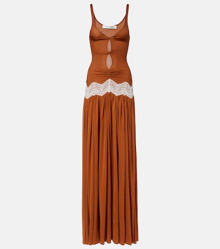 Abito lungo con cut-out e pizzo - Christopher Esber - Modalova