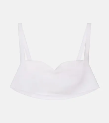 Top cropped in crêpe de chine di seta - Prada - Modalova