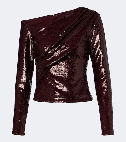 Draped sequined asymmetric top - Roland Mouret - Modalova