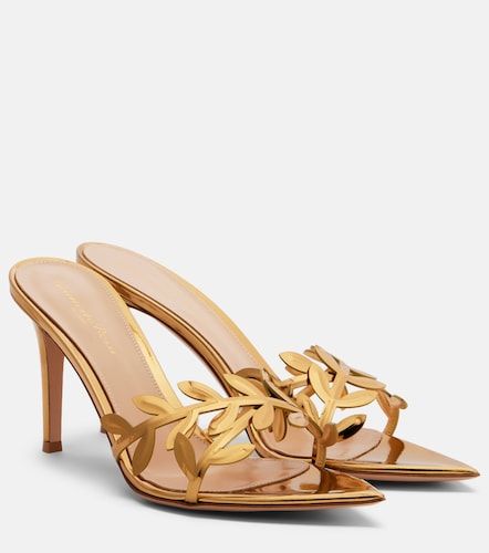 Flavia mirrored leather mules - Gianvito Rossi - Modalova
