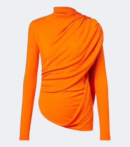 Mugler Caped wool-blend top - Mugler - Modalova