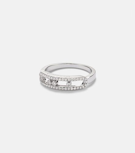 Baby Move 18kt white ring with diamonds - Messika - Modalova