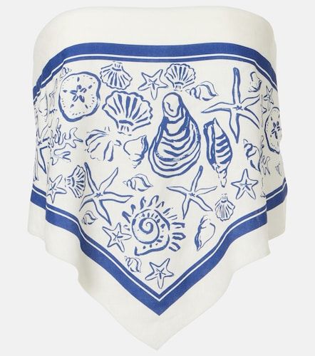 Top bandeau en mezcla de lino estampado - Simkhai - Modalova