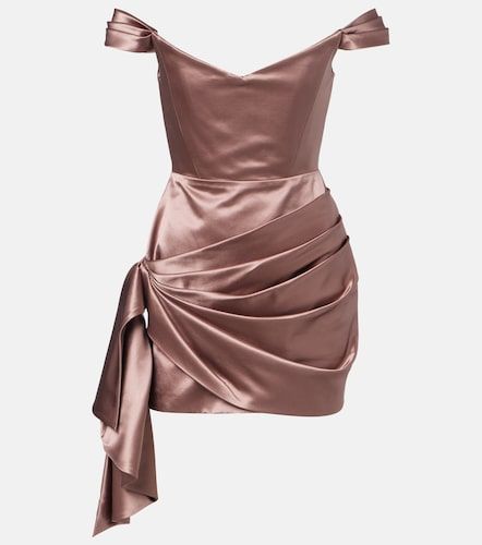 Vestido corto de satén de algodón y seda - Alex Perry - Modalova