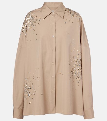 Camicia oversize in cotone con paillettes - Dries Van Noten - Modalova