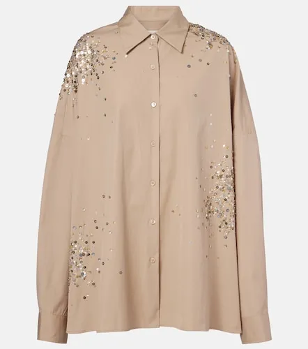 Camisa oversized de algodón con lentejuelas - Dries Van Noten - Modalova
