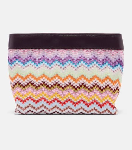Clutch Large a zig zag con lamé e pelle - Missoni - Modalova