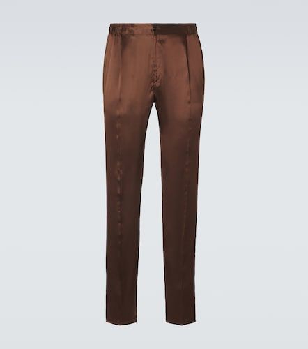 Pantaloni regular reversibili in seta - Rubinacci - Modalova