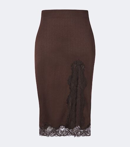 Balmain Gonna midi con pizzo - Balmain - Modalova