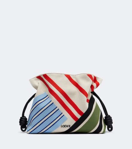 Flamenco Medium embroidered canvas clutch - Loewe - Modalova