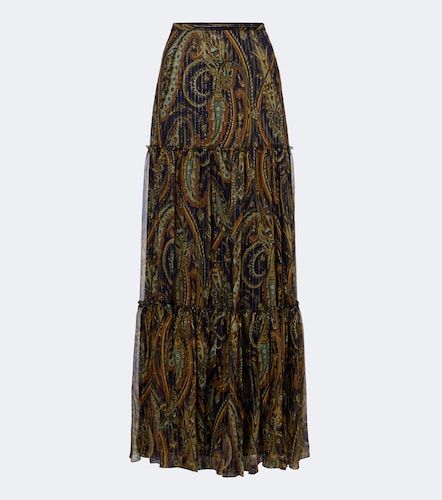 Gonna lunga in chiffon misto seta a balze - Etro - Modalova