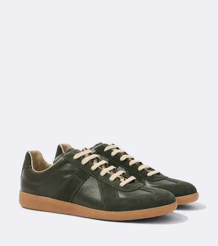 Replica leather and suede sneakers - Maison Margiela - Modalova