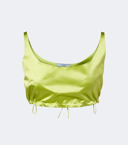 Prada Crop top de seda duchesse - Prada - Modalova