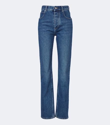 Mid-Rise Slim Jeans mit Leder - Bottega Veneta - Modalova