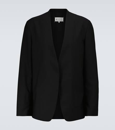 Collarless virgin wool blazer - Maison Margiela - Modalova