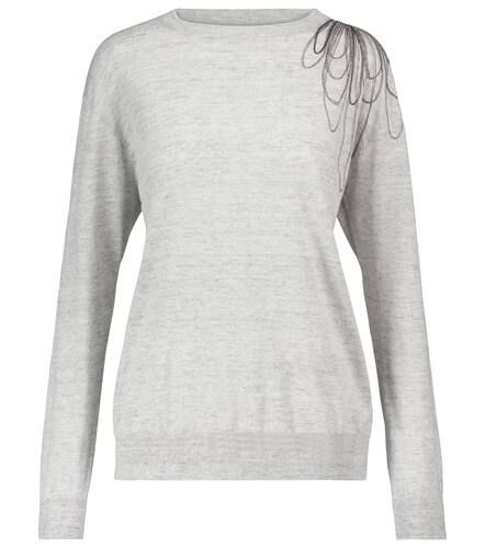 Embellished linen and cotton sweater - Brunello Cucinelli - Modalova