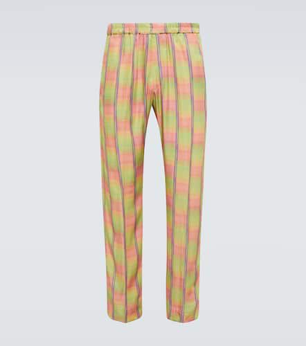 Checked straight pants - Dries Van Noten - Modalova