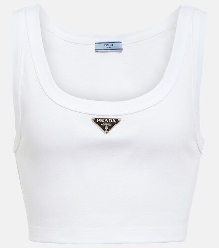 Crop top de jersey de algodón - Prada - Modalova