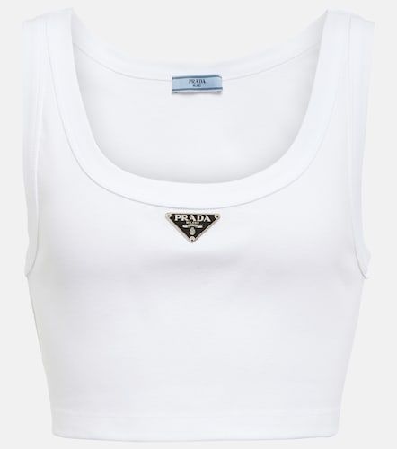 Crop top de jersey de algodón - Prada - Modalova
