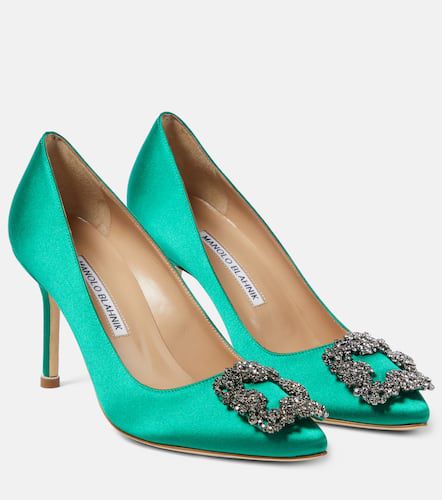 Hangisi embellished satin pumps - Manolo Blahnik - Modalova