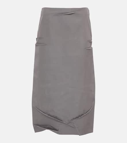 High-rise wool-blend midi skirt - Prada - Modalova