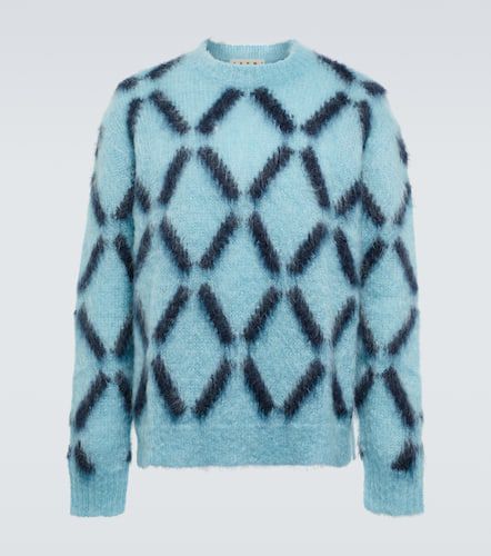 Pullover in misto mohair con intarsi - Marni - Modalova