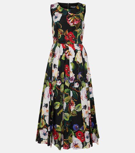 Floral cotton midi dress - Dolce&Gabbana - Modalova