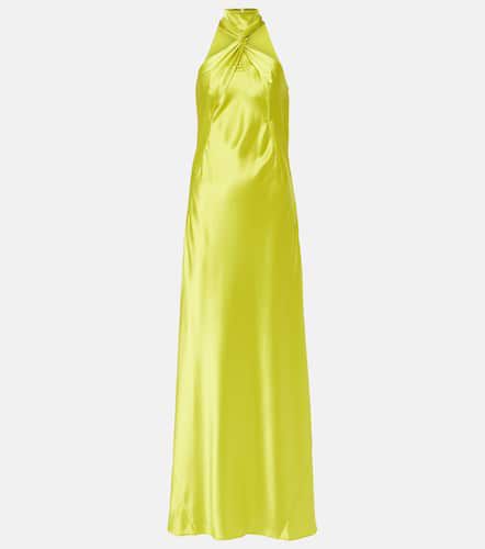 Portico halterneck satin gown - Galvan - Modalova