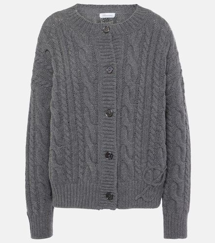 Cable-knit wool and cashmere cardigan - Blumarine - Modalova