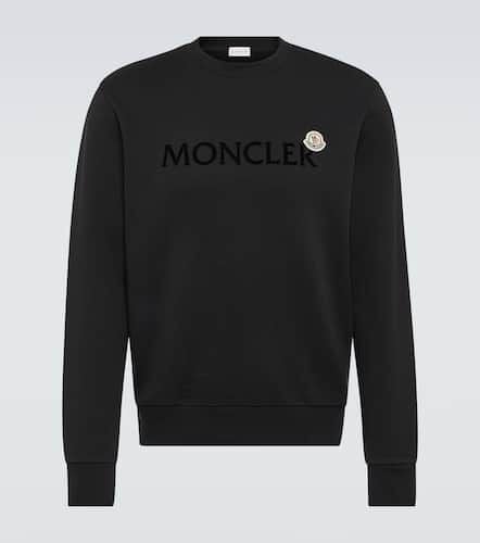 Logo cotton fleece sweatshirt - Moncler - Modalova