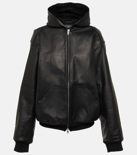 Balenciaga Hooded leather jacket - Balenciaga - Modalova