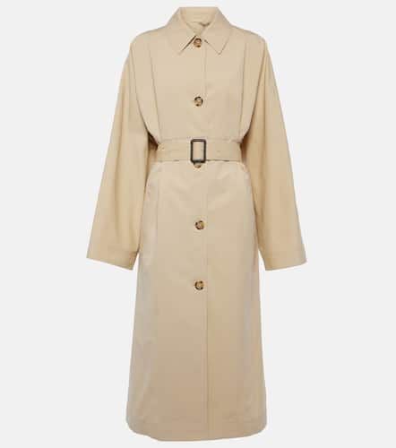 Belted cotton and silk trench coat - Toteme - Modalova