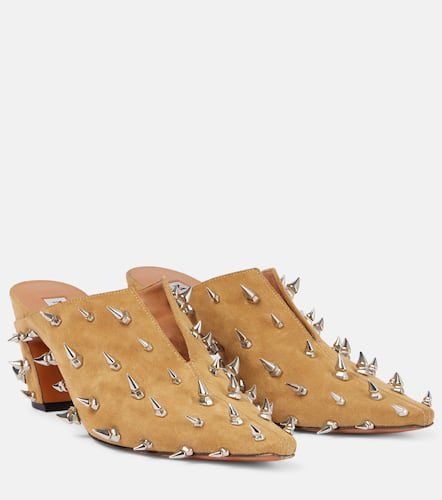 Mules de ante con tachuelas - Alexander McQueen - Modalova