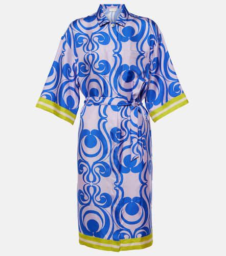 Printed silk shirt dress - Dries Van Noten - Modalova