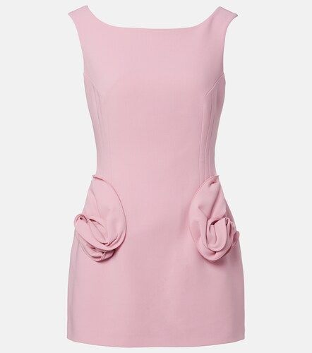 Floral-applique wool-blend minidress - Magda Butrym - Modalova