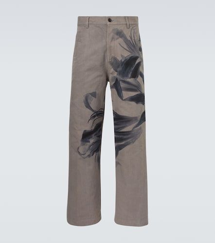 Pantalones chinos de algodón estampados - Dries Van Noten - Modalova