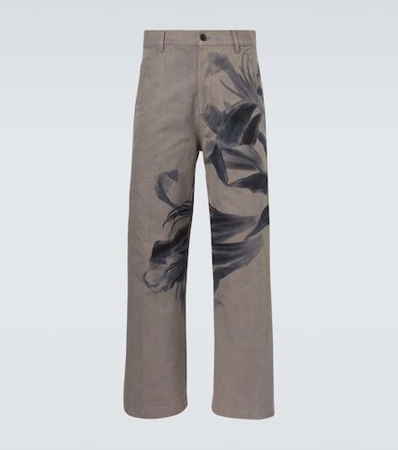 Printed cotton chinos - Dries Van Noten - Modalova