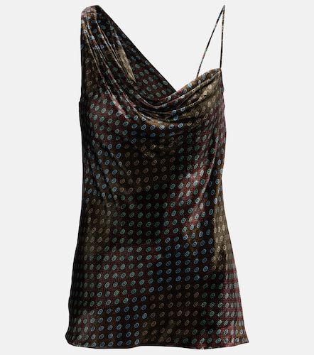 Top drapeado de terciopelo estampado - Dries Van Noten - Modalova