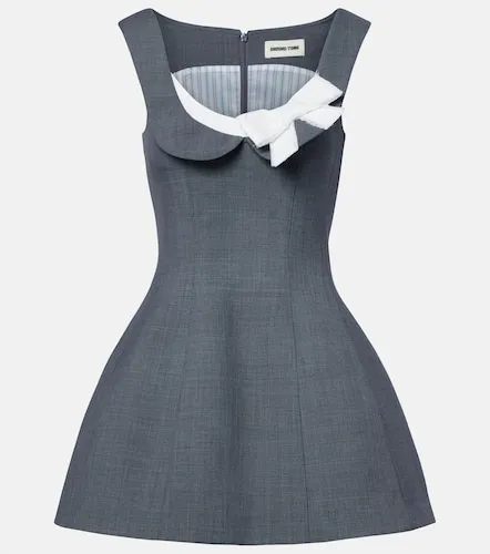 Vestido corto de sarga con lazo - Shushu/Tong - Modalova