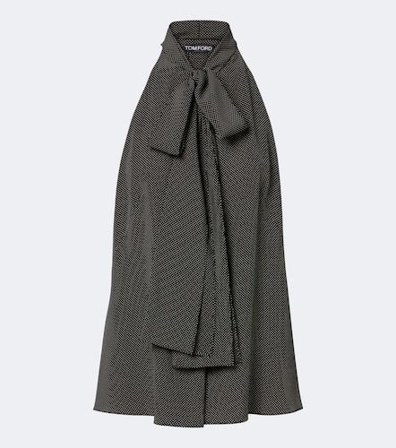 Top de seda con lunares con lazada - Tom Ford - Modalova