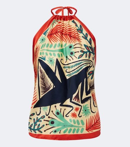 Etro Printed halterneck silk top - Etro - Modalova